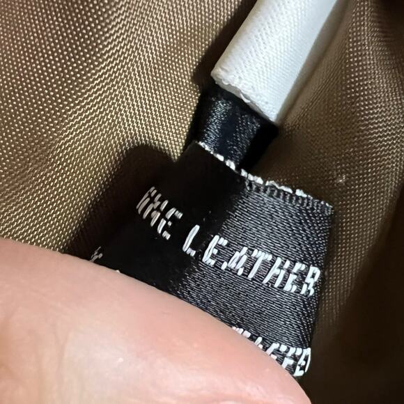 Vintage 80s Brown Leather Trench Coat Winlit Small Petite - Picture 6 of 9